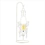 Vintage Crystal Drop Candle Holder Hanging With Stand