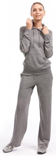 Women's Lounge Pants - 100% Cashmere - by Citizen Cashmere (Grey)