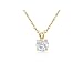 14k Yellow Gold Diamond Solitaire Pendant (1/5ct KL I2-I3) 18 Chain