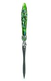 The Write Style Letter Opener with Glass Handle - Green