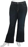  : Jeanstar Women's Plus Elle Bootcut Jean, Rinse, 14W Short