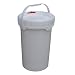 Vestil PAIL-SCR-65-W Plastic Screw Top Pail with Lid and Handle, 6.5 gallon Capacity, White