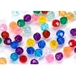 Faceted Beads, 8mm, Multi Trans Mix, 480pc Pkg