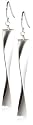 9ct White Gold Twist Drop Earrings