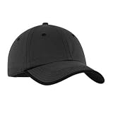 Port Authority Vintage Washed Contrast Stitch Cap, Charcoal/Black