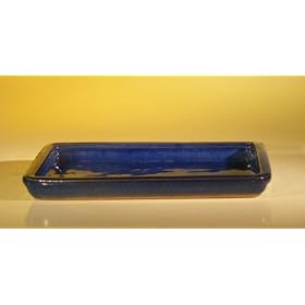Bonsai Boy's Ceramic Humidity/Drip Bonsai Tray - Blue11.5"x8.5"x1.0"