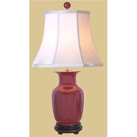 Asian Furniture and D�cor - 31 Fine Chinese Oxblood Vase Oriental Bedside Lamp w  Globe... by Oriental Furniture