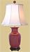 Asian Furniture & D&eacute;cor - 31" Fine Chinese Oxblood Vase Oriental Bedside Lamp w/ Globe Finial
