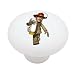 Firefighter Decorative High Gloss Ceramic Drawer Knob