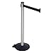 Barrier Post, SatinSS, Blk Belt, 2in Belt W