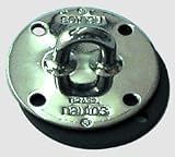 Nautos #91058- STAINLESS STEEL ROUND BASE WITH ALUMINUM UNDER DECK PLATE- Sailboat hardware