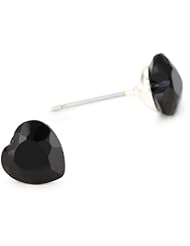Betsey Johnson Small Black Heart Stud Earrings