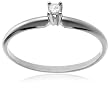 14k White or Yellow Gold Princess-Cut Solitaire Engagement Ring (.05 ct, I-J Color, I1-I2 Clarity)