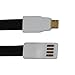 Samsung USB Charger, Nue Design Cases TM (MAGNETIC STYLE) Tangle Free Flat High Quality Super Durable Micro B USB Charging / Data Sync Cable FOR SAMSUNG GALAXY S3, S4, S5, NOTE 2, NOTE 3, NOTE 4 - (BLACK)