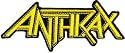 Anthrax Rock Music Band Patch - Yellow Diecut Name Logo