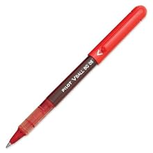 Pilot VBall BeGreen Rolling Ball Pens, Extra Fine Point, Red Ink, Dozen Box (53208)