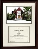 Graduate- Michigan State University, Alumni Chapel Framed Lithograph With Diploma Opening