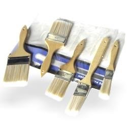 5 Pc Paint Brush Set Wood Handle