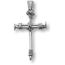 Cross of Nails Cross Pendant, 14K White Gold by Szul