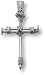 Cross of Nails Cross Pendant, 14K White Gold