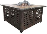 Uniflame LP Gas Outdoor Fire Bowl with Slate and Marble Mantle
