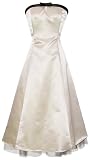 50's Strapless Satin Formal Bridesmaid Prom Dress - M