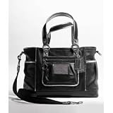 31XqZkHHK5L. SL160  Coach Poppy Leather Multifunction Business Shopper Bag Purse Tote 14370 Onyx Black