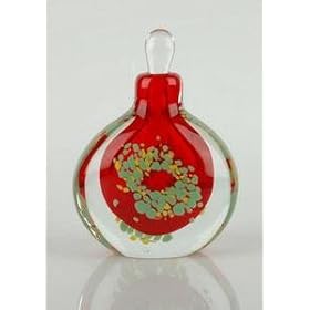 Red Art Glass Perfume Bottle 218R