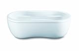 Kaldewei 184-7 Mega Duo Oval with Moulded Panel Bathtub, 70-7/8-by-35-3/7-by-17-5/7-Inch, White