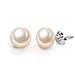 EVER FAITH Women's 925 Sterling Silver AAA Freshwater Cultured Pearl Button Stud Earrings
