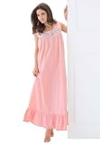 Jessica London Plus Size Sleeveless long woven night gown Dreams & Co
