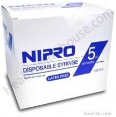 Syringe Only, Luer Slip Tip, 5cc, 100/Box