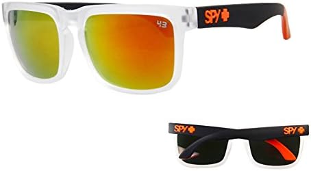 Personalized Retro Anti-reflective Uv Protection Sunglasses (Translucent-white+black+orange Frame / Yellow Lens) Sp1#07