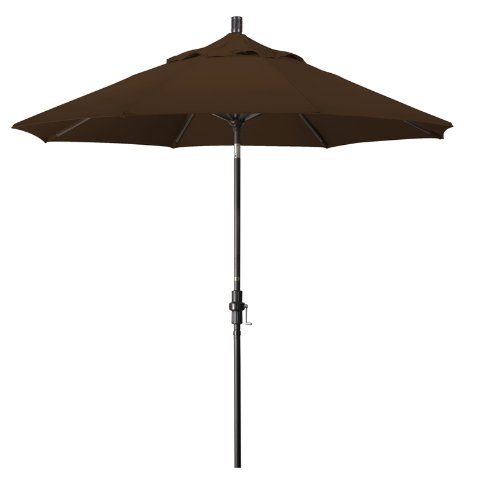 California Umbrella 9-Feet Aluminum Tilt Market Umbrella, Spice Brown