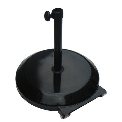 Phat Tommy Free Standing Steel Umbrella Stand with Wheels Color: Black