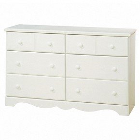 Summer Breeze 6 Drawer Dresser In Vanilla Cream Finish
