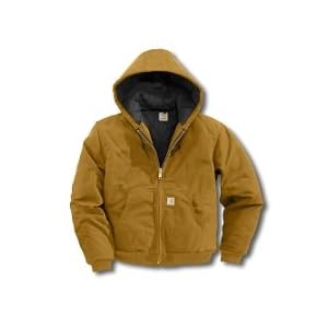 Carhartt Men's Duck Active Jacket Quilted Flannel Lined Size Large