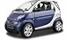 2000 Smart Fortwo Coupe diecast model car 1:18 scale die cast by Maisto - Silver and Blue 31852