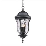 IMAGE OF Savoy House Lighting KP-5-303-ES-40 Monticello Collection 36.25-inch Outdoor Energy Star Wall Mount Lantern, Walnut Patina Finish with Tuscan Glass