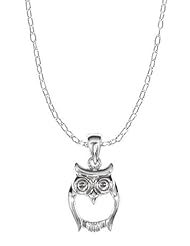 Boma Sterling Silver Owl Necklace, 16 inches