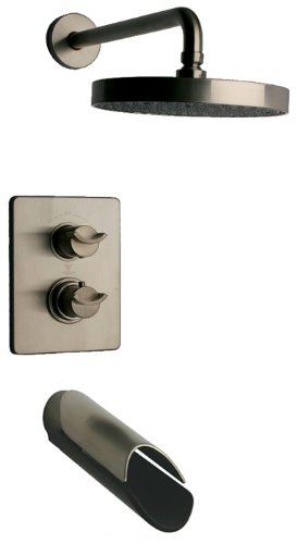 La Toscana 73PW691LZ Morgana Single-Handle Thermostatic Tub/Shower Faucet, Brushed Nickel