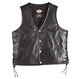 Harley Davidson Men's Pathway Leather Vest. Lightweight w/zippered sleeves. 98103-02VM