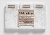 Little Bamboo Toweling Washers, 3 Pack , White