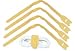 Hook and Loop Cable Tie, 200mm (10 pack), Yellow