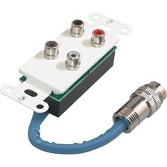 Cables to Go 42061 RapidRun Dual Stereo Audio Wall Plate (White)