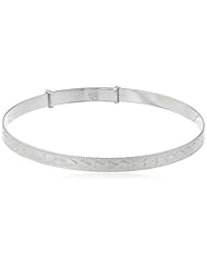 Sterling Silver Childrens Adjustable Heart Pattern Bracelet
