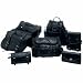 Diamond Plate 7Pc Leather Motorcycle Luggage