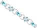 Jewelry : Delicate Filigree Design 9.00 carats total weight Oval & Round Cut Swiss Blue Topaz Gemstone Bracelet in Sterling Silver