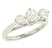 3 Round Diamond Engagement Ring 1.27cttw (cz ctr)