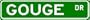 GOUGE Street Name Sign ~ Family Lastname Sign ~ Gameroom, Basement, Garage Sign